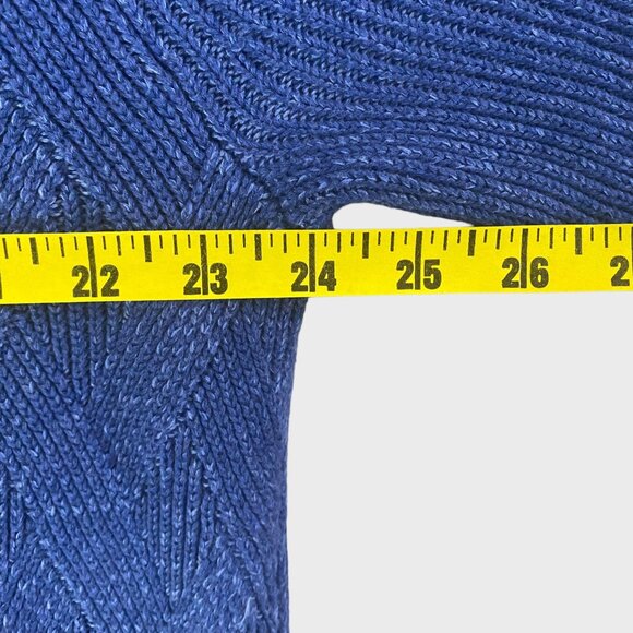 Tommy Bahama Napa Ridge 1/4 Zip Sweater Men's XXL Blue Ribbed Knit Long-Sleeve - Picture 11 of 12